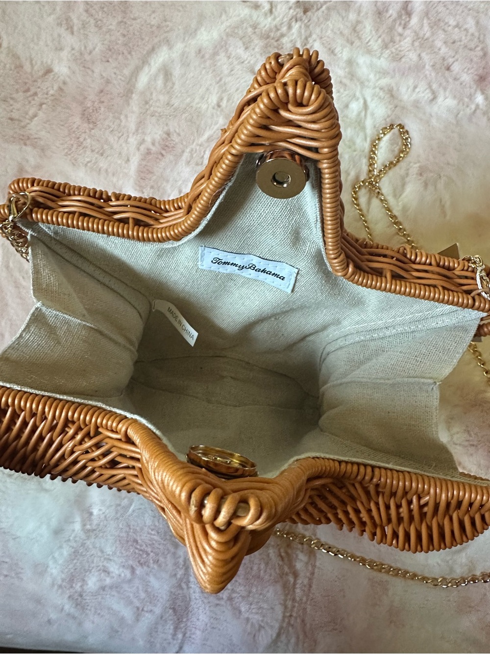 Starfish Shape Wicker Woven Crossbody Bag Purse - Tommy Bahama NWT - Picture 3 of 3